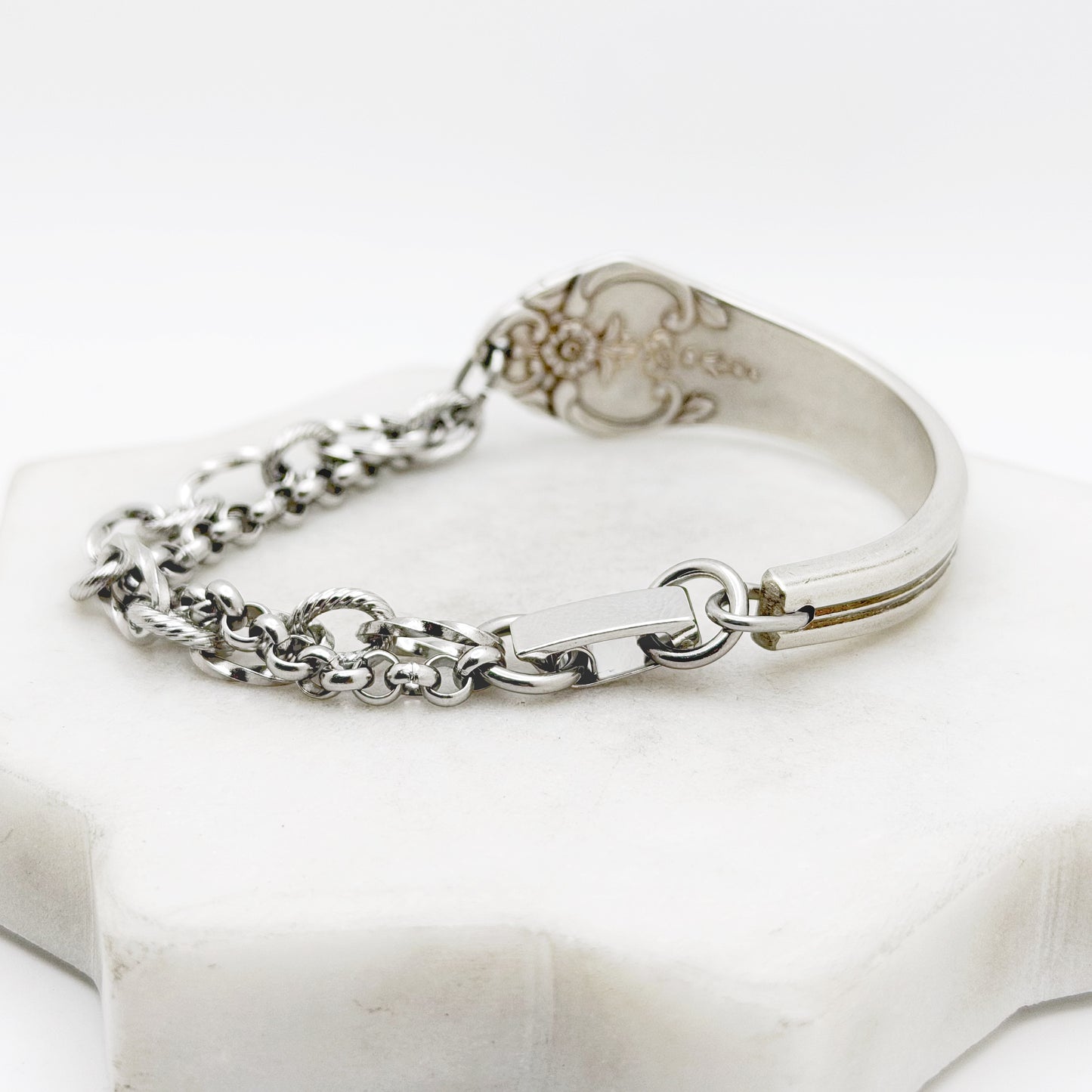 Plantation (Roses) 1948, Half Chain Bracelet, Vintage Spoon Handle, Antique Spoon Bracelet Bracelets callistafaye