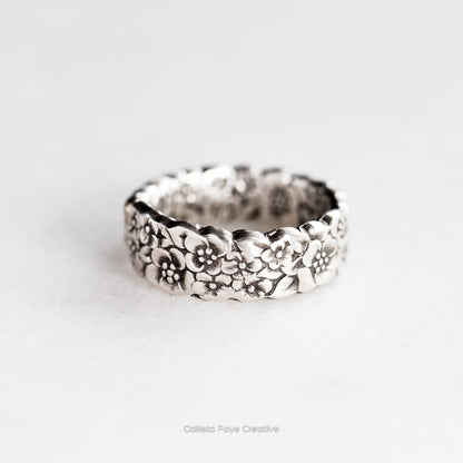 Tiny Love Precious Flower 1970, RARE Demi Spoon Ring, Vintage Spoon Ring Rings callistafaye   