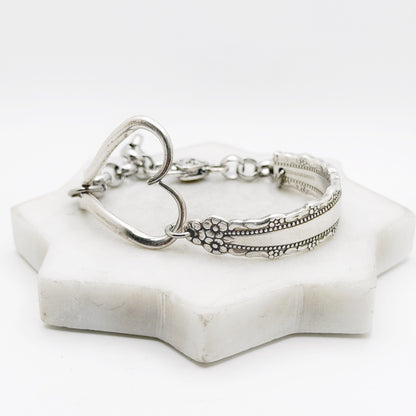 Royal Lace 1973, RARE Curly Fork Heart Bracelet, Vintage Spoon Handle, Vintage Fork Bracelet Bracelets callistafaye