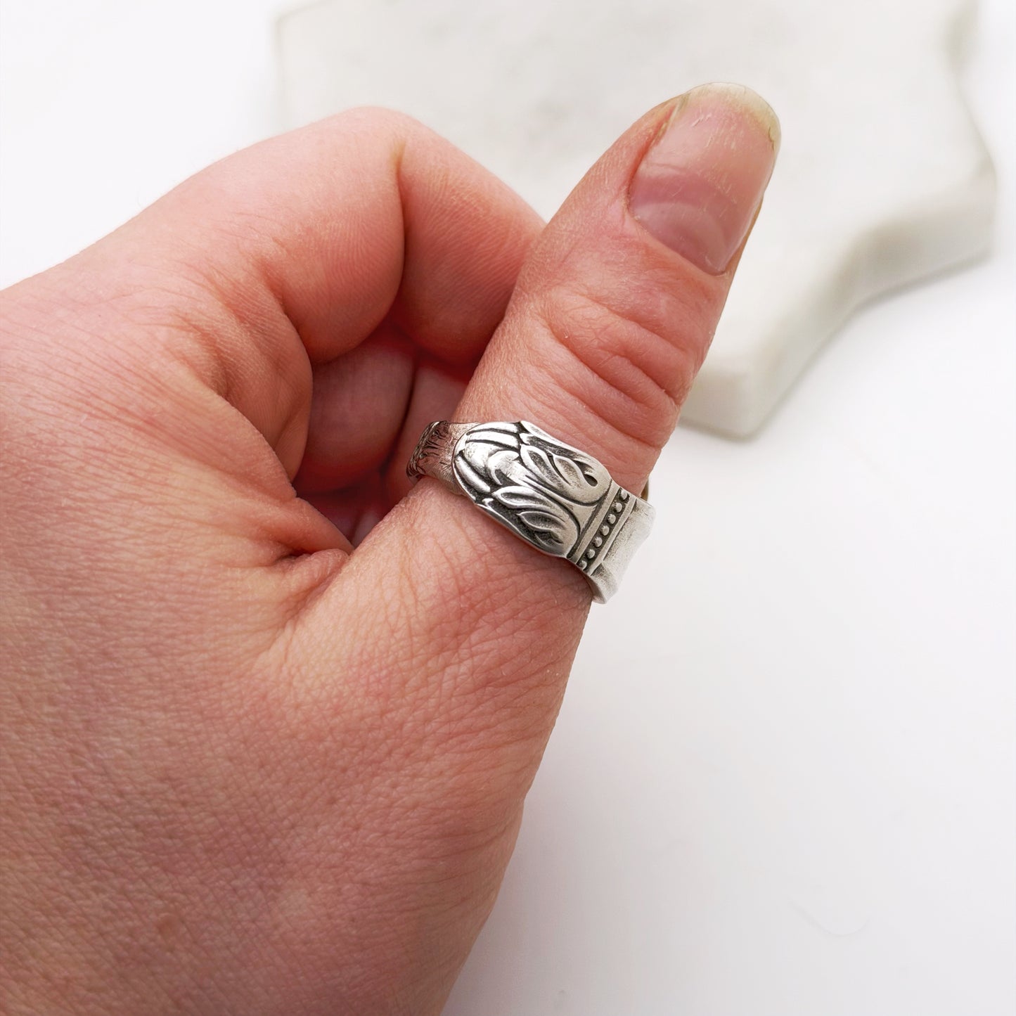 Danish Princess 1938, Size 8, RARE Spoon Ring, Vintage Spoon Ring Rings callistafaye