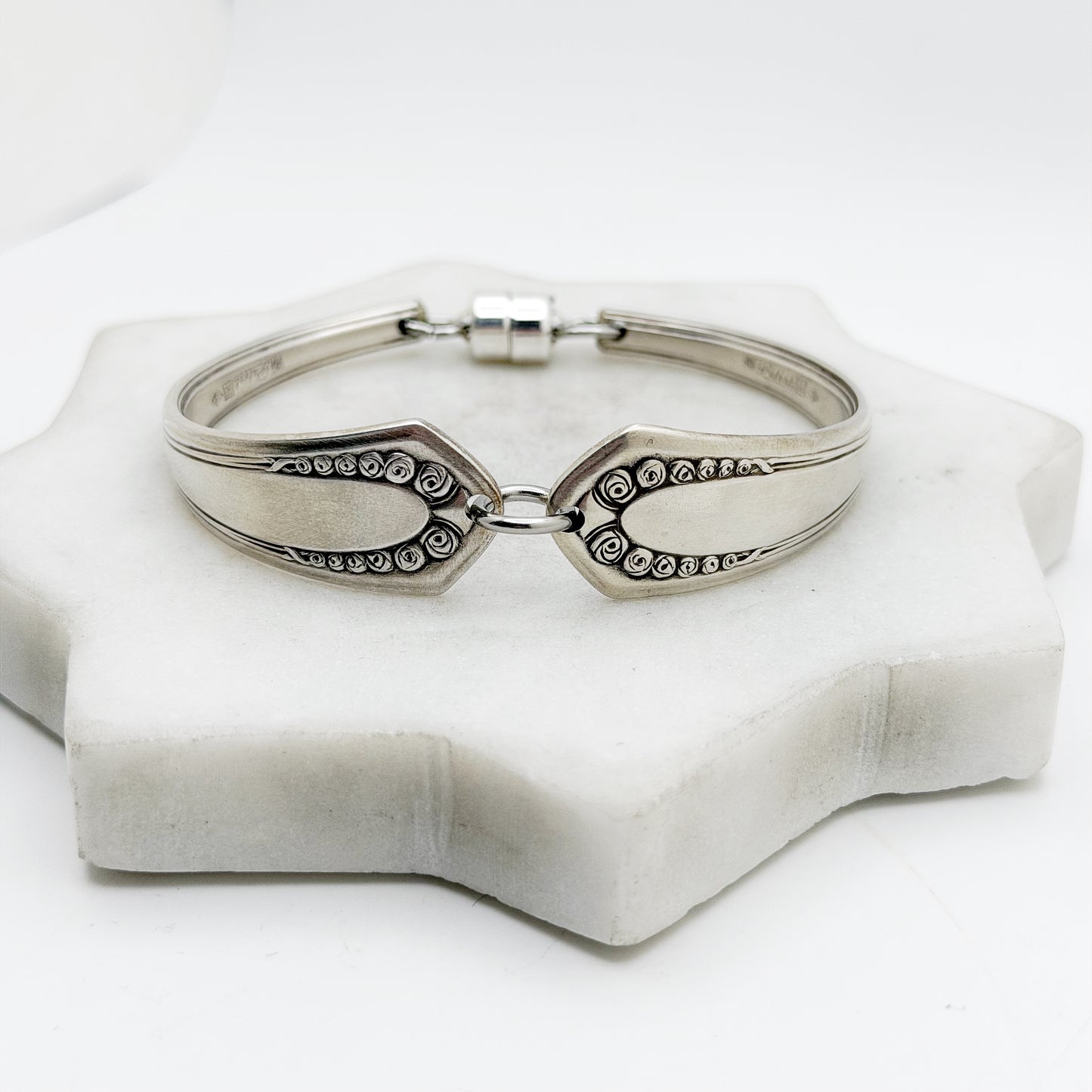 Roses (Roschen) 1925, Antique Two-Part Spoon Bracelet, Antique Spoon Handle, Antique Spoon Bracelet Bracelets callistafaye