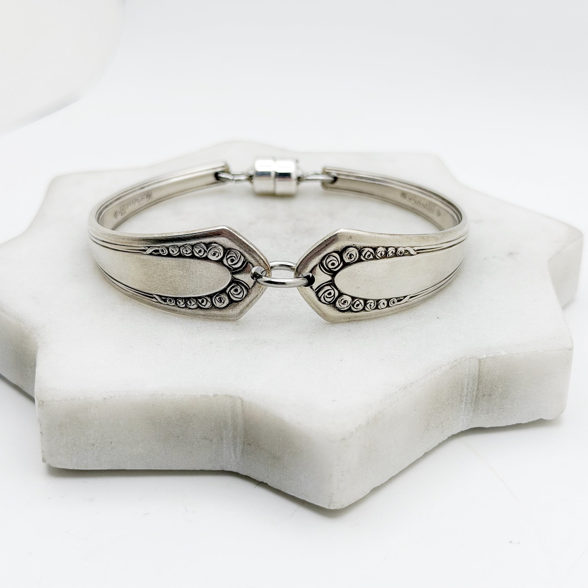 Roses (Roschen) 1925, Antique Two-Part Spoon Bracelet, Antique Spoon Handle, Antique Spoon Bracelet Bracelets callistafaye