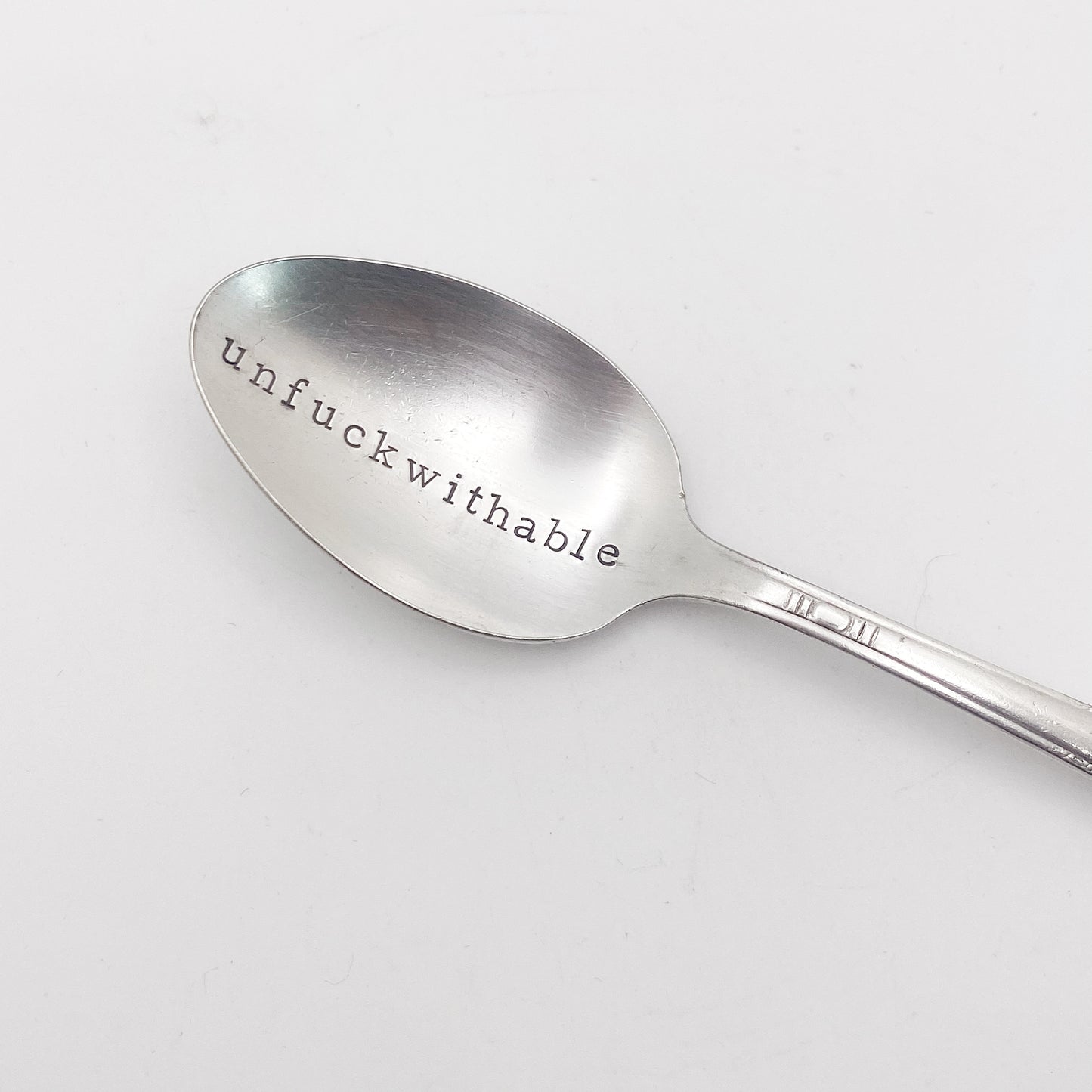 Unfuckwithable, Hand Stamped Vintage Spoon Spoons callistafaye