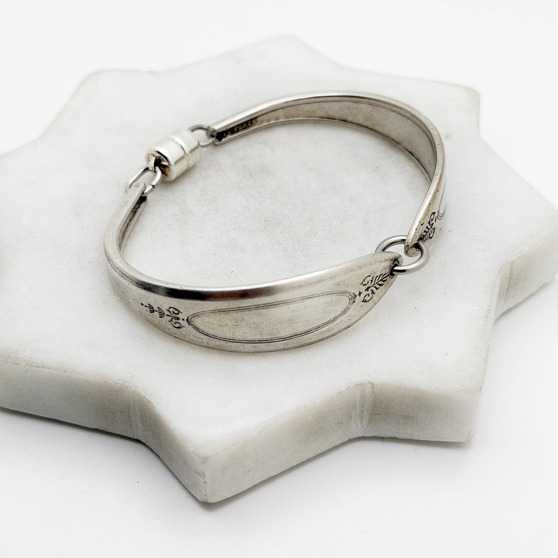 Adam 1917, Antique Two-Part Spoon Bracelet, Antique Spoon Handle, Antique Spoon Bracelet Bracelets callistafaye