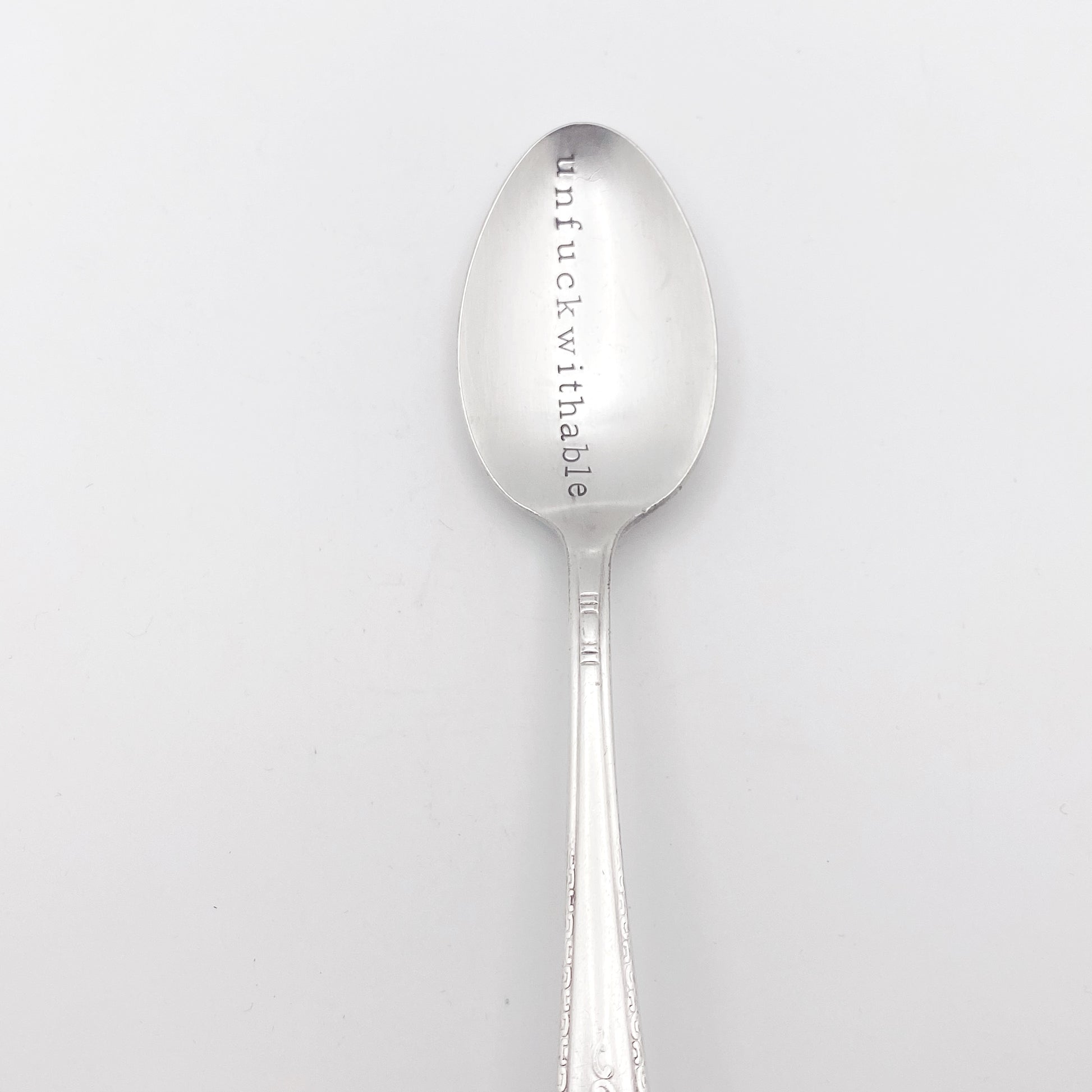 Unfuckwithable, Hand Stamped Vintage Spoon Spoons callistafaye