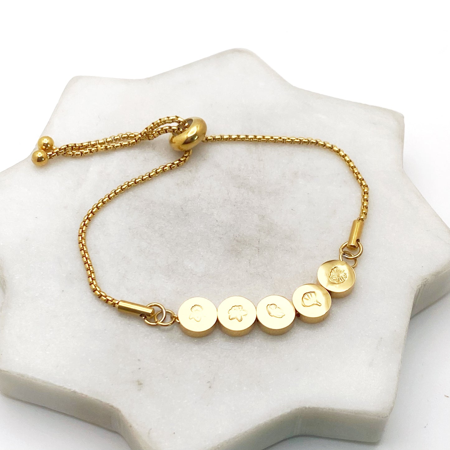 Custom Mini Coin BEAD Bracelet, Personalized, Stainless Steel Bracelet Bracelets sst callistafaye