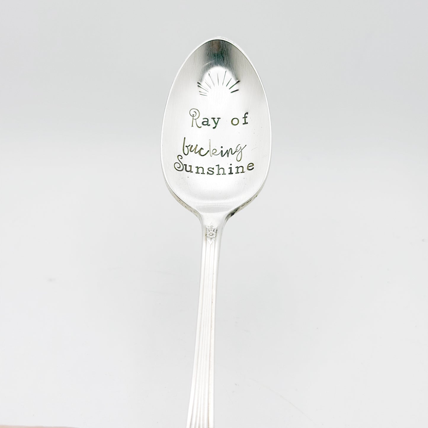 Ray of Fucking Sunshine, Hand Stamped Vintage Spoon Spoons callistafaye