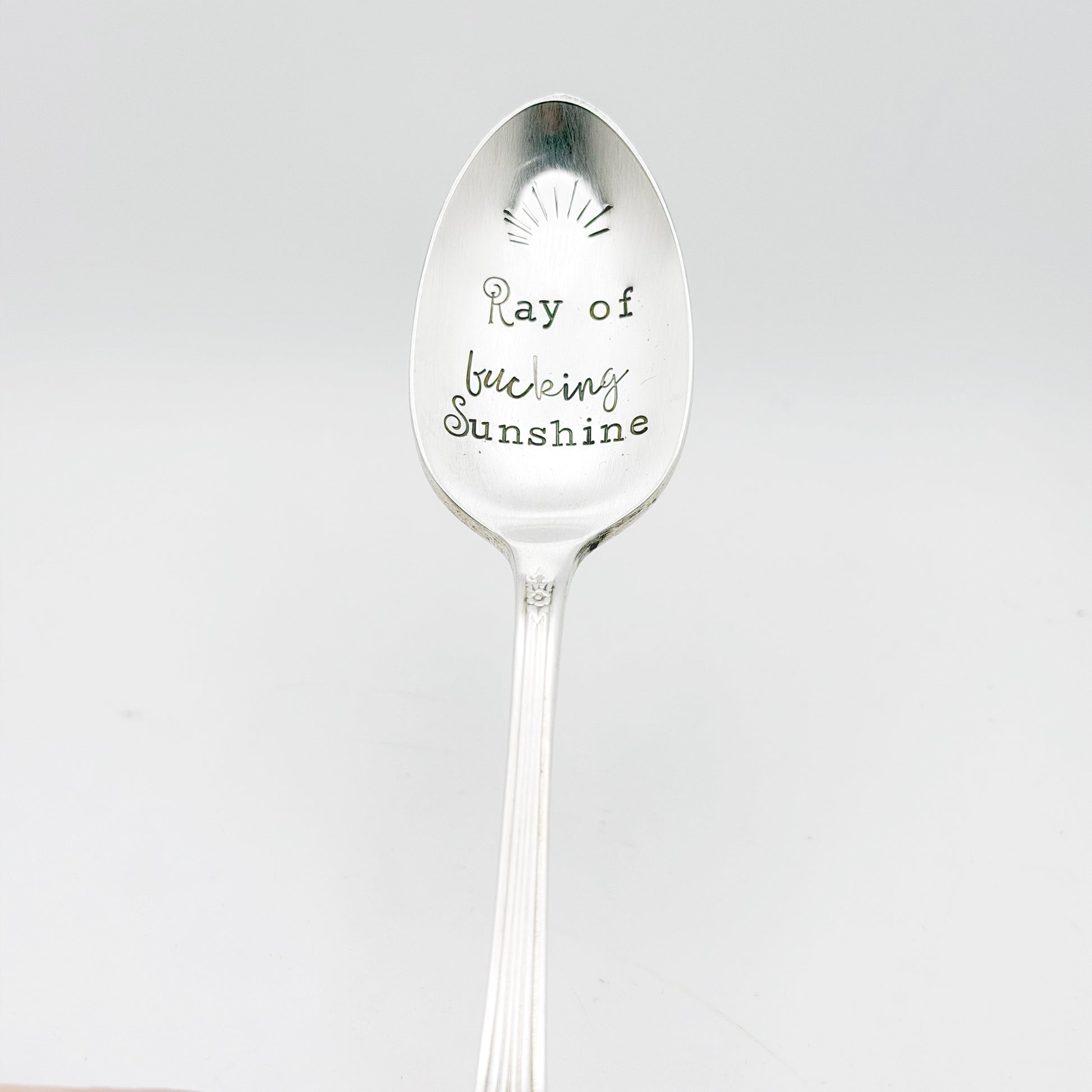 Ray of Fucking Sunshine, Hand Stamped Vintage Spoon Spoons callistafaye