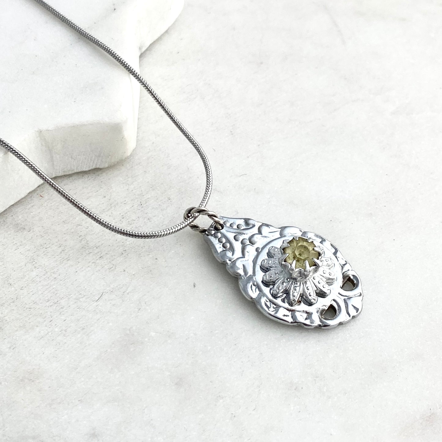 November Birthstone, Reclaimed Collector's Spoon Necklace, Vintage Souvenir Spoon Jewelry Necklaces callistafaye   