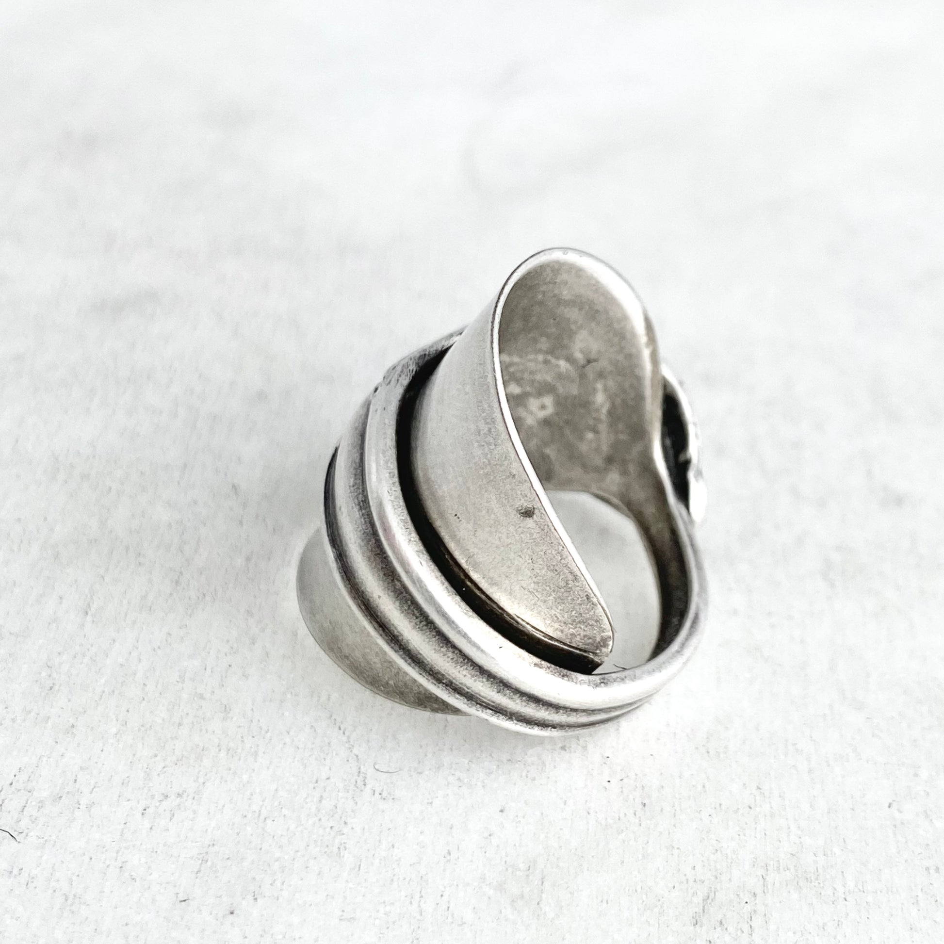 Silvery Mist 1955, Custom Size, Saddle Ring, Vintage Spoon Ring Rings callistafaye   