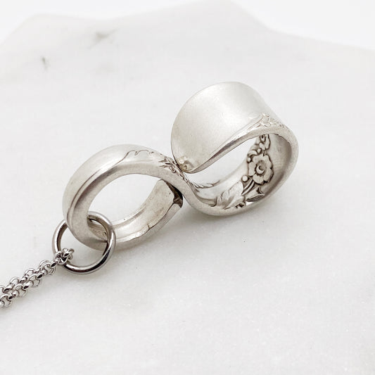 Bridal Wreath 1950, Floating Infinity, Vintage Spoon Jewelry Hearts callistafaye   