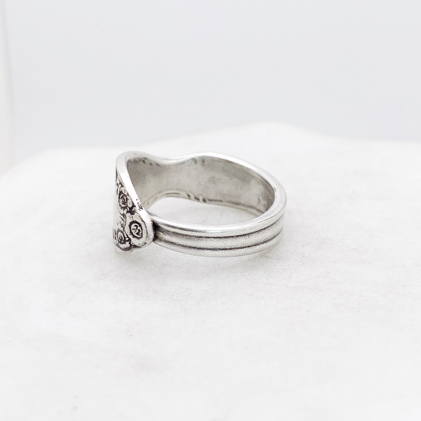 Tiny Silvery Mist 1955, Custom Size, Demi Spoon Ring, Vintage Spoon Ring Rings callistafaye