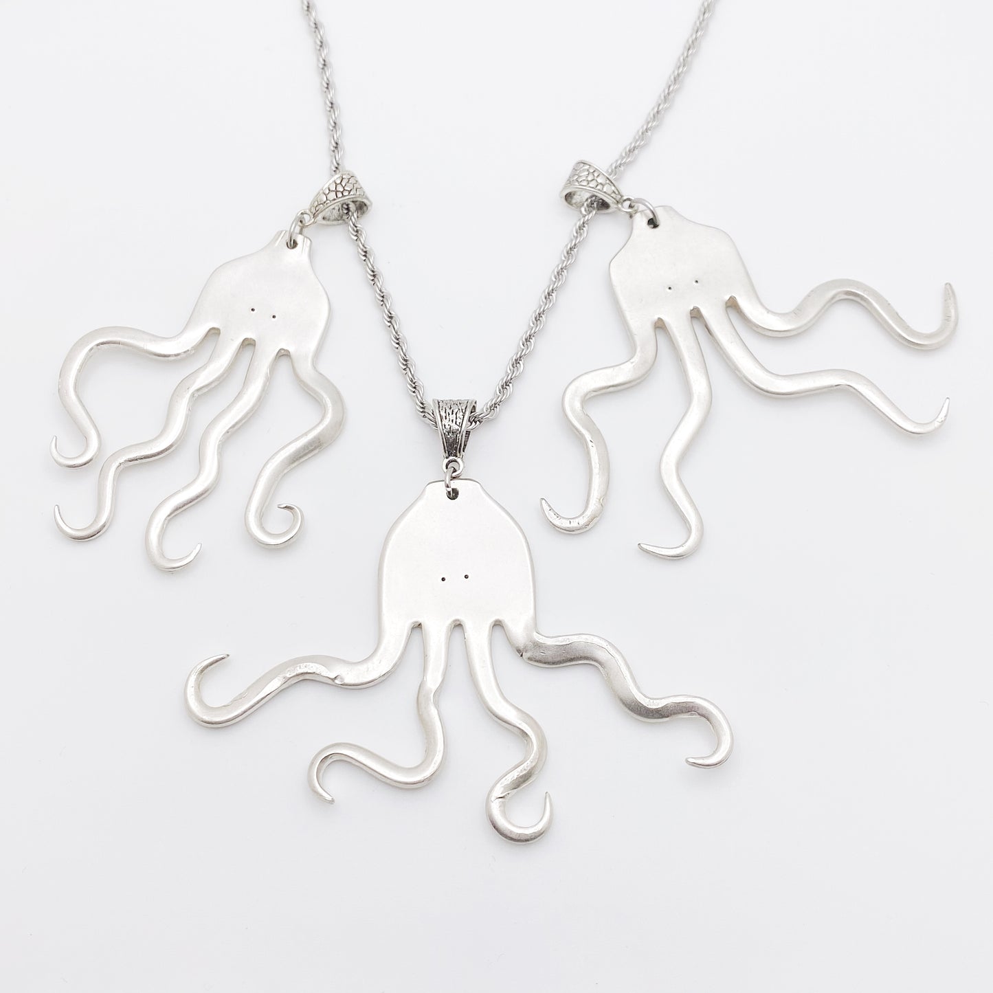 Forktopus Necklace, Octopus Fork Pendant, Vintage Silverware Jewelry Necklaces callistafaye   