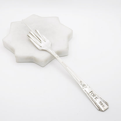 Fork You, Pickle Fork, Olive Pick Fork, Hand Stamped Vintage Garnish Fork Forks callistafaye