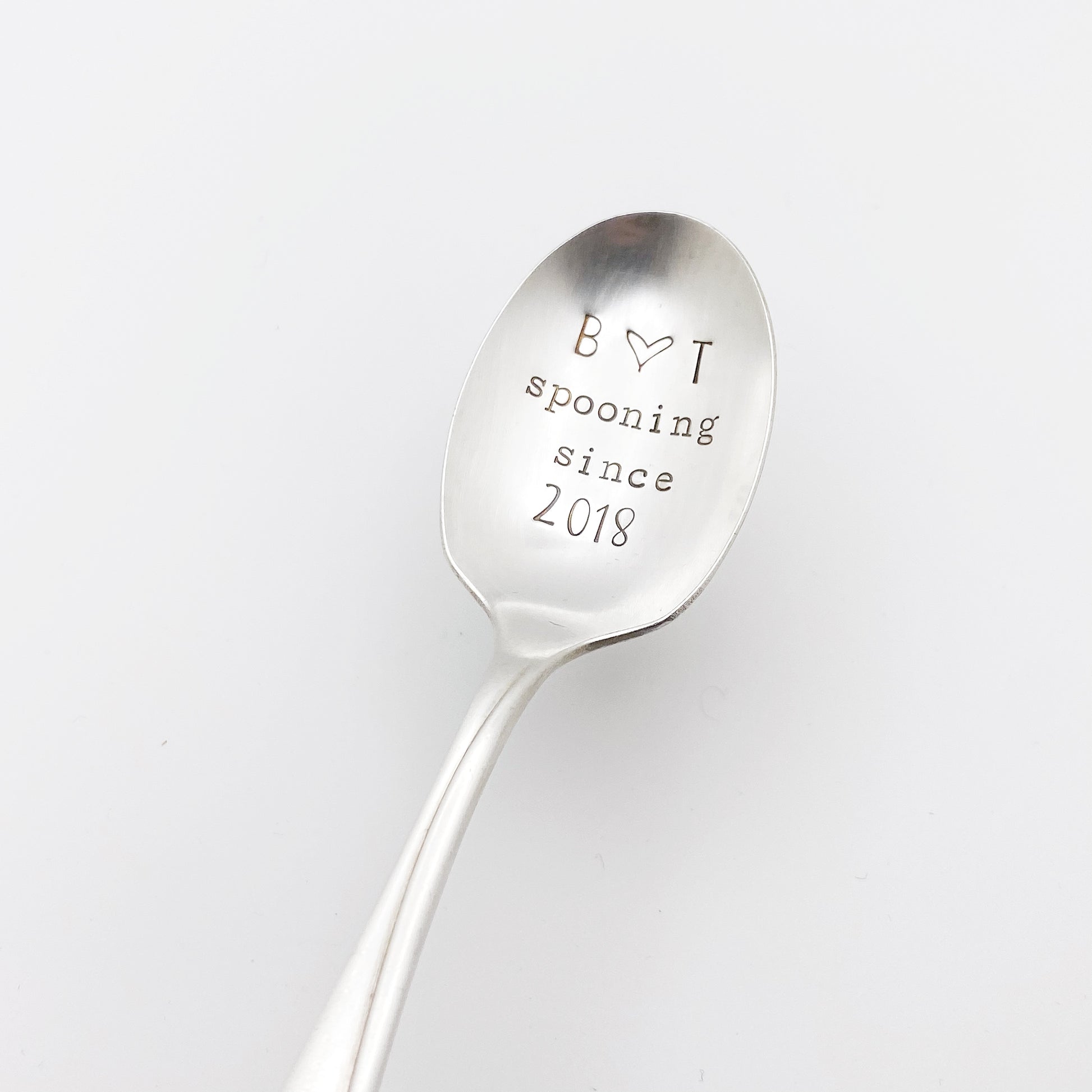 Custom "Spooning Since" Spoon, Personalized Hand Stamped Vintage Spoon Spoons callistafaye   