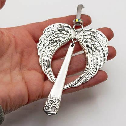 Large Angel Ornament, April 1590 RARE, Hand Stamped Vintage Spoon Ornament Ornaments callistafaye