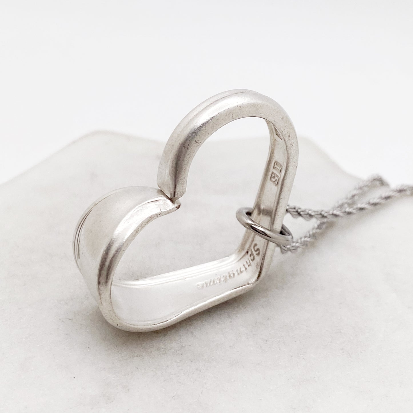 Springtime 1957, Floating Heart, Vintage Spoon Jewelry Hearts callistafaye