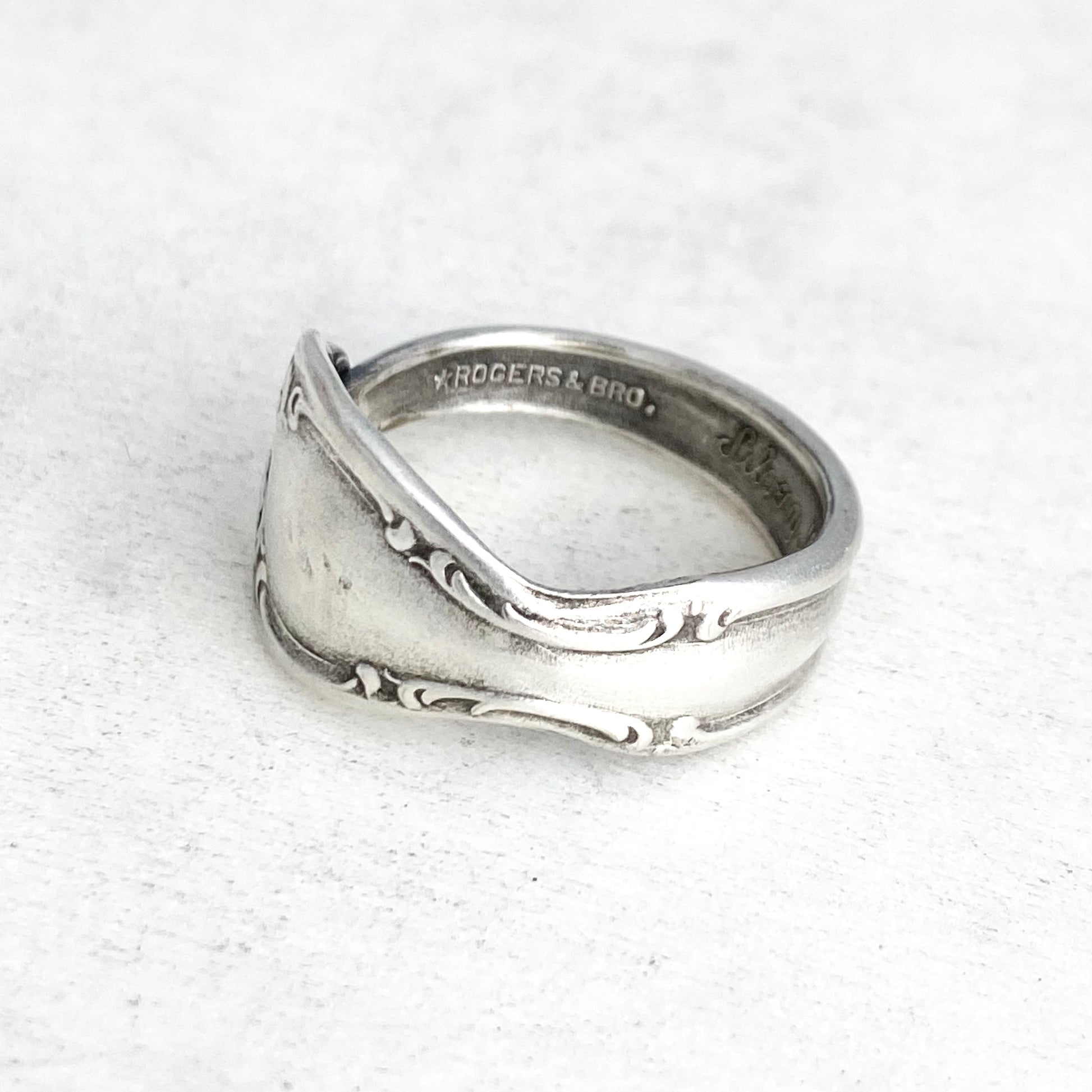 Tiny Silvery Mist 1955, Custom Size, Demi Spoon Ring, Vintage Spoon Ring Rings callistafaye   