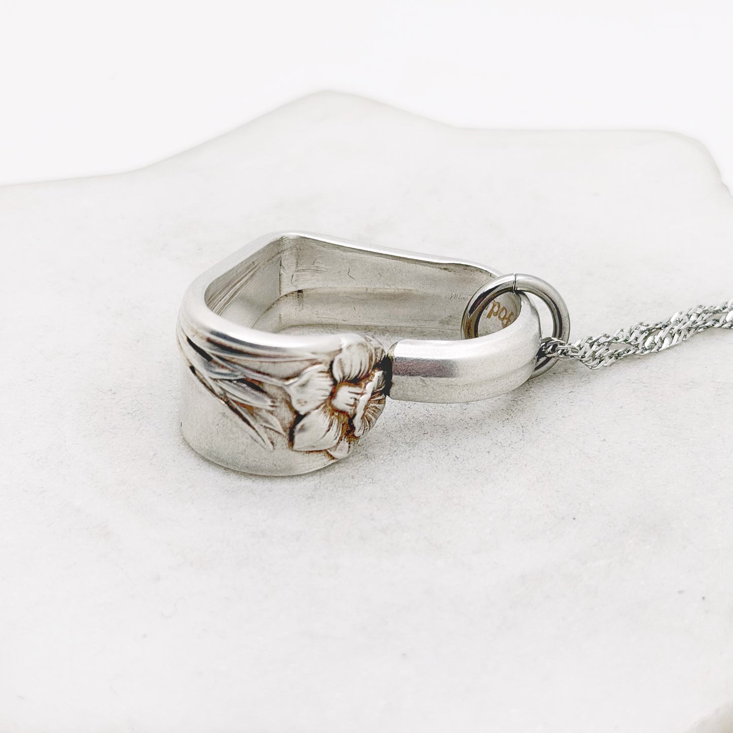 Daffodil 1950, RARE Small Floating Heart, Vintage Spoon Jewelry Hearts callistafaye