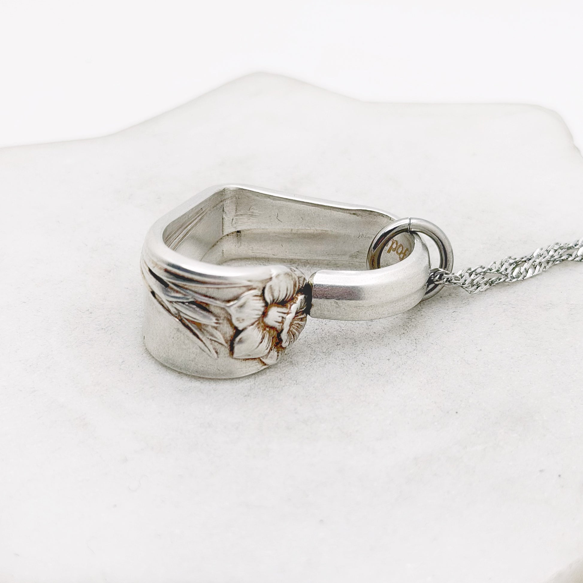 Daffodil 1950, RARE Small Floating Heart, Vintage Spoon Jewelry Hearts callistafaye