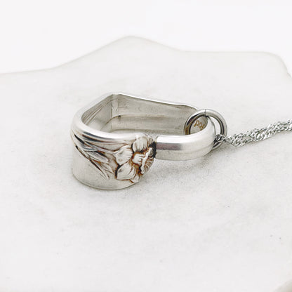 Daffodil 1950, RARE Small Floating Heart, Vintage Spoon Jewelry Hearts callistafaye