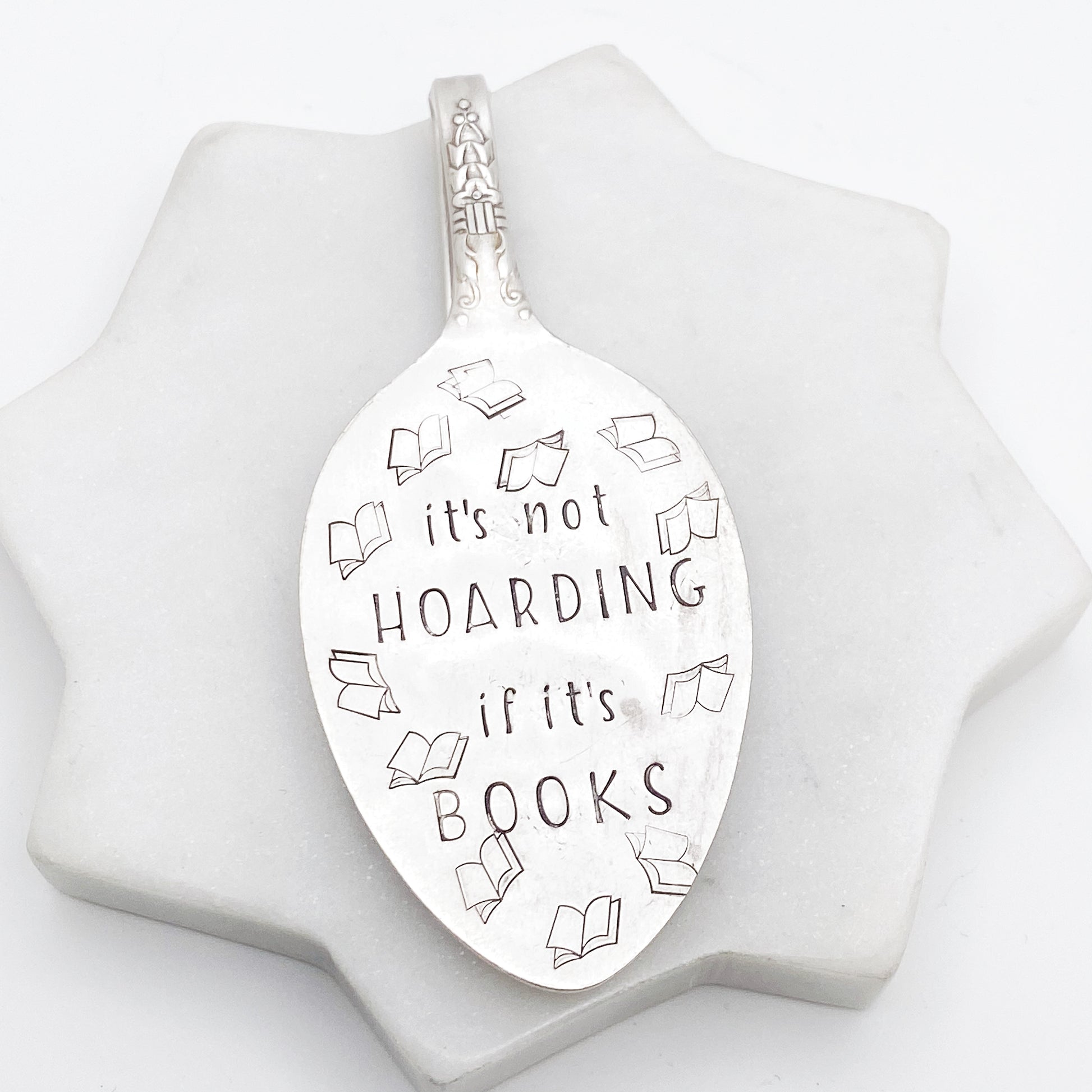 It's Not Hoarding if it's Books, Vintage Spoon Bookmark Bookmarks callistafaye   