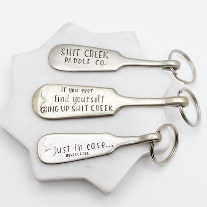 Just in Case #shitcreek, Shit Creek Paddle, Spoon Handle Keychain Keychains callistafaye   