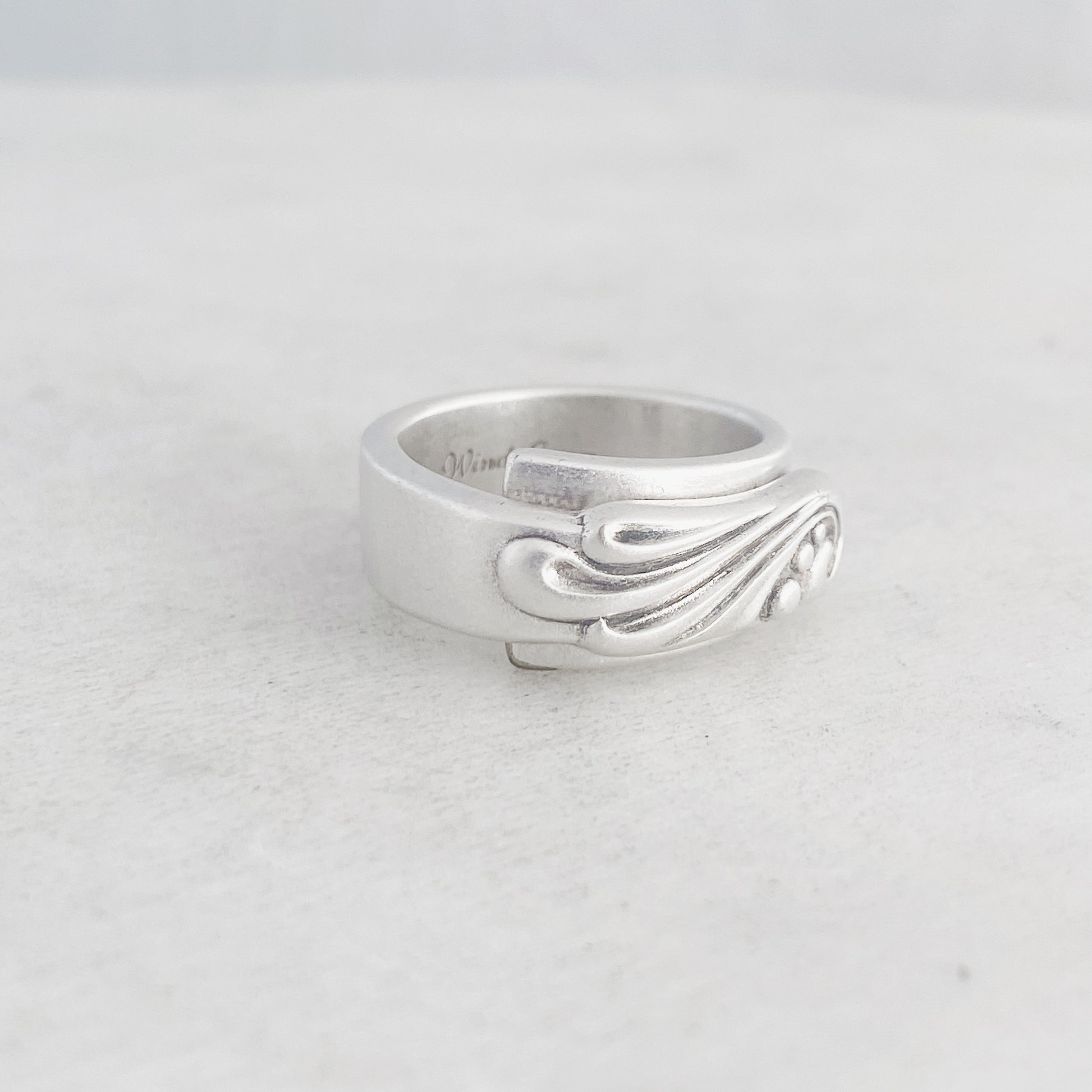 Wind Song 1955, Size 8, Spiral Ring, Vintage Spoon Ring Rings callistafaye   