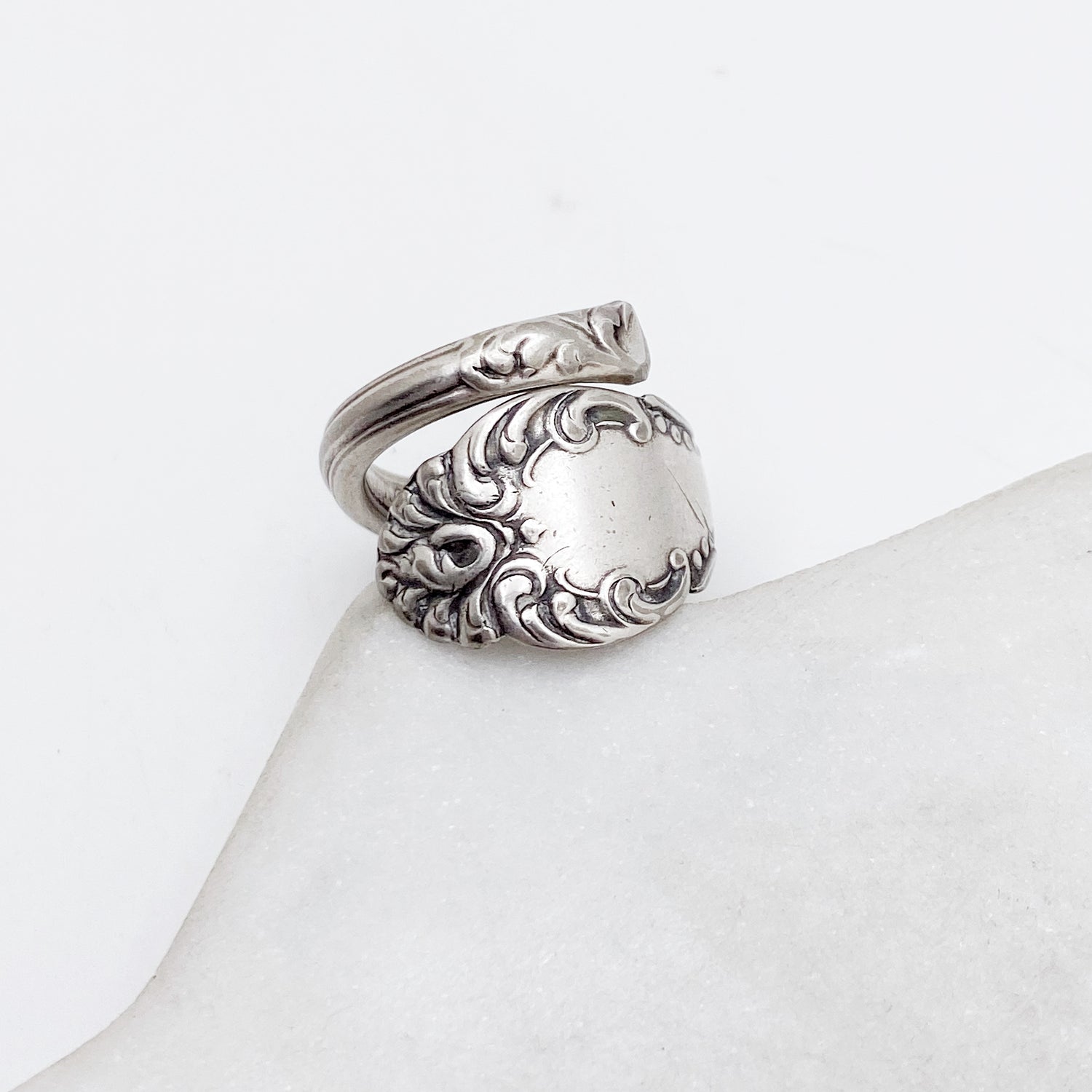 Carlton 1898, Size 8.5, RARE Antique Spiral Spoon Ring, Antique Spoon Ring Rings callistafaye