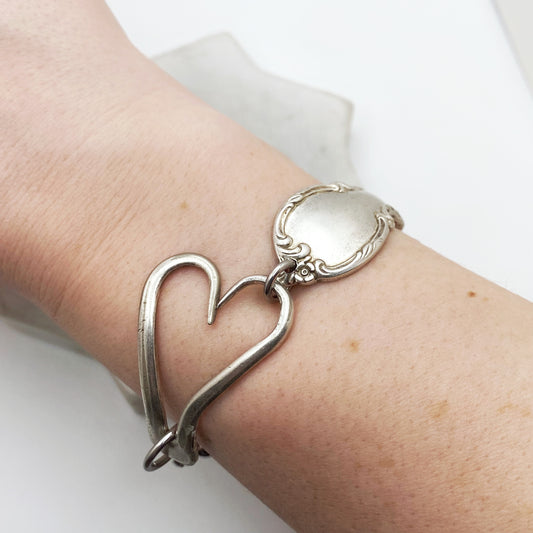 Reflection 1959, Curly Fork Heart Bracelet, Vintage Spoon Handle, Antique Fork Bracelet Bracelets callistafaye