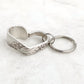 Always, Bridal Wreath 1950, Floating Heart Keychain, Vintage Spoon Keychain Hearts callistafaye   