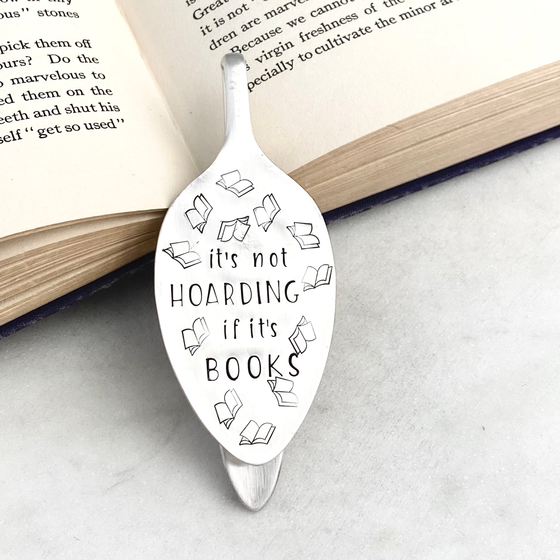 It's Not Hoarding if it's Books, Vintage Spoon Bookmark Bookmarks callistafaye   