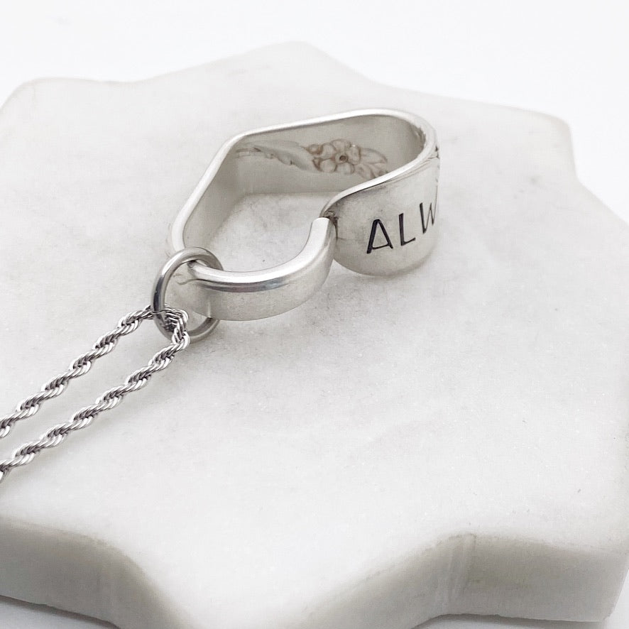 Always, Bridal Wreath 1950, Floating Heart Keychain, Vintage Spoon Keychain Hearts callistafaye