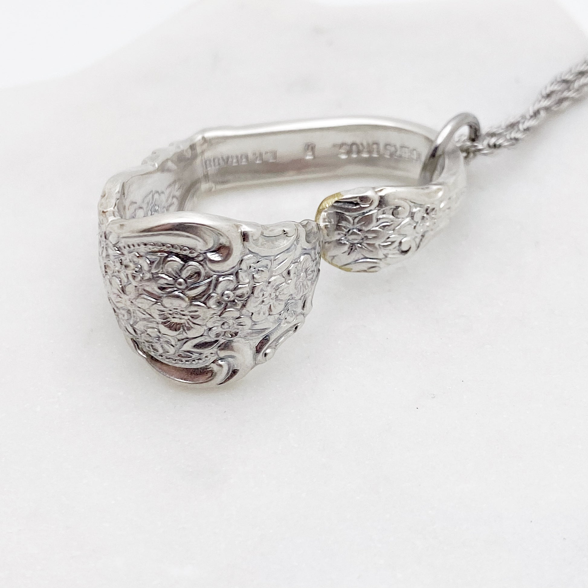 Silver Renaissance 1971, RARE Floating Heart, Vintage Spoon Jewelry Hearts callistafaye   