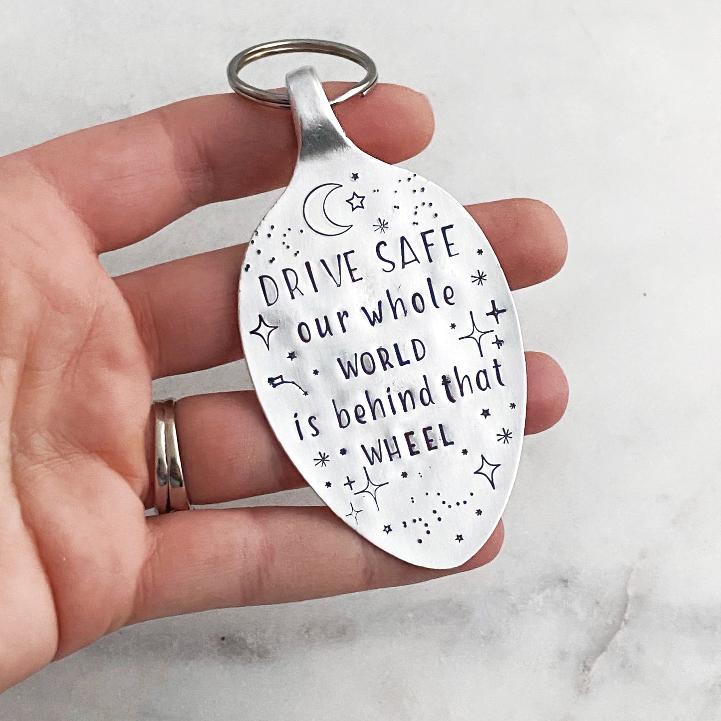 CUSTOM Hand Stamped Vintage Spoon Keychain Keychains callistafaye