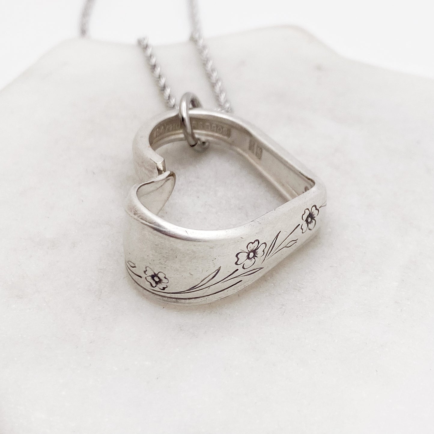 Springtime 1957, Floating Heart, Vintage Spoon Jewelry Hearts callistafaye