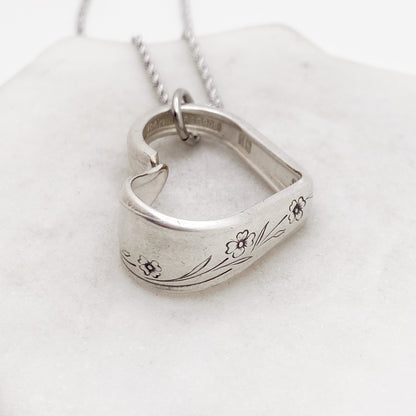 Springtime 1957, Floating Heart, Vintage Spoon Jewelry Hearts callistafaye