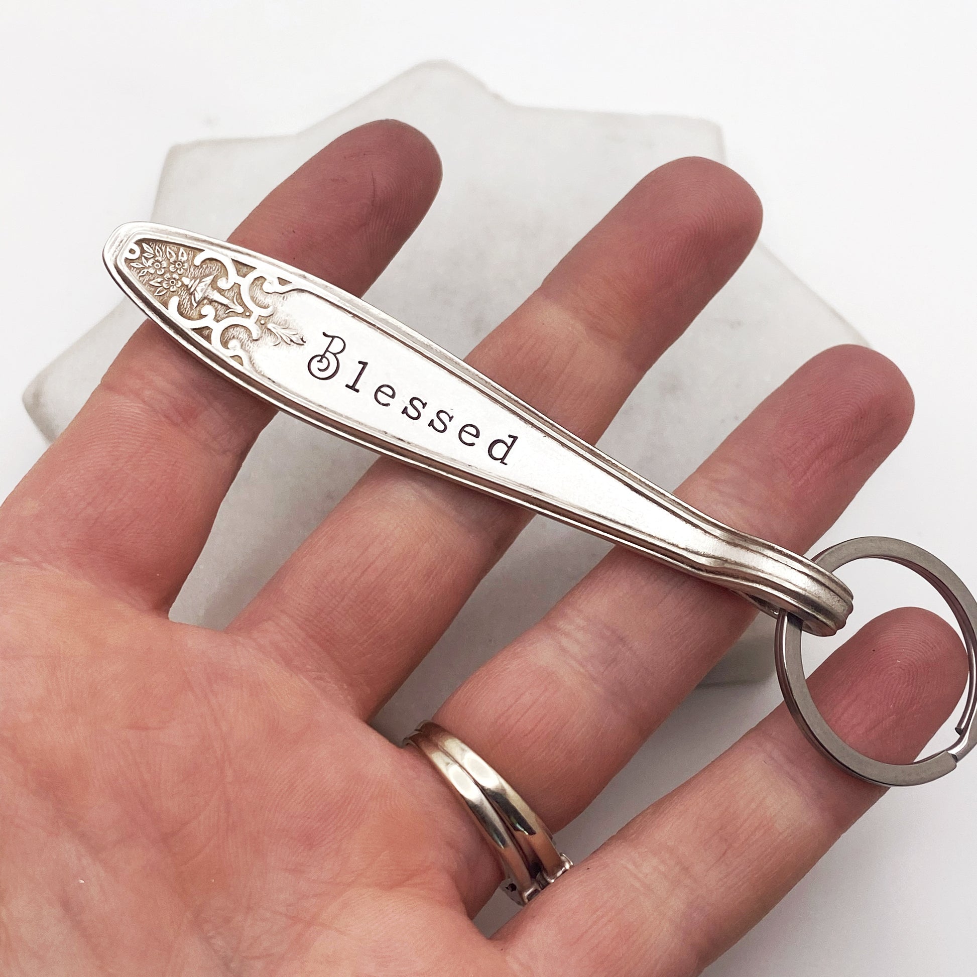 Blessed, Spoon Handle Keychain Keychains callistafaye