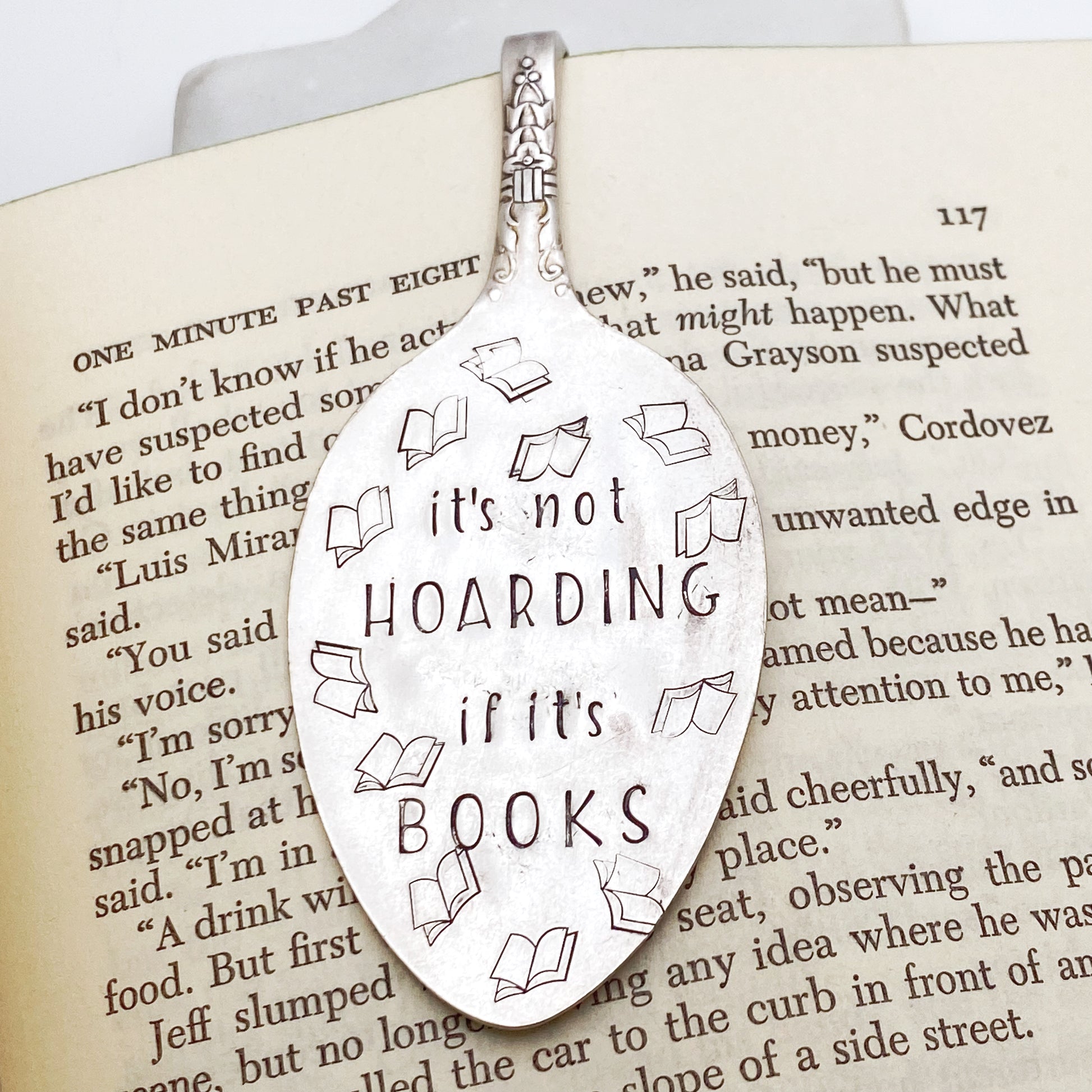 It's Not Hoarding if it's Books, Vintage Spoon Bookmark Bookmarks callistafaye   