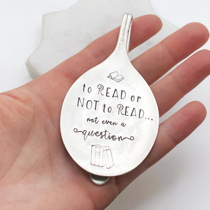 To Read or Not to Read, Not Even a Question, Vintage Spoon Bookmark Bookmarks callistafaye   