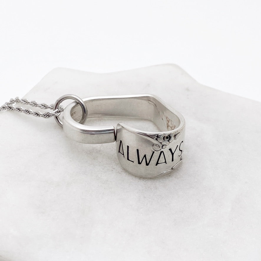 Always, Bridal Wreath 1950, Floating Heart Keychain, Vintage Spoon Keychain Hearts callistafaye