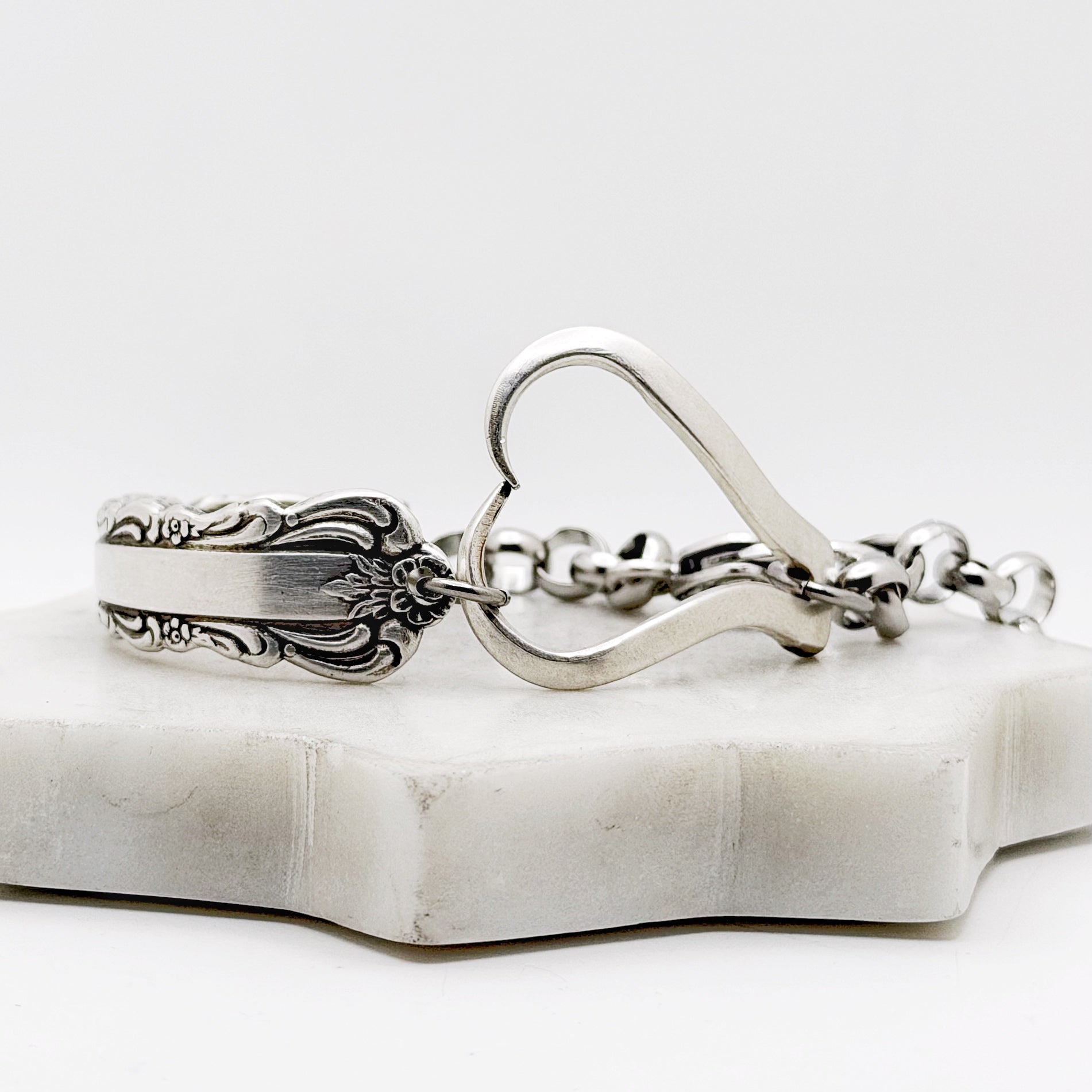 Bellfontaine 1973, RARE Curly Fork Heart Bracelet, Vintage Spoon Handle, Vintage Fork Bracelet Bracelets callistafaye