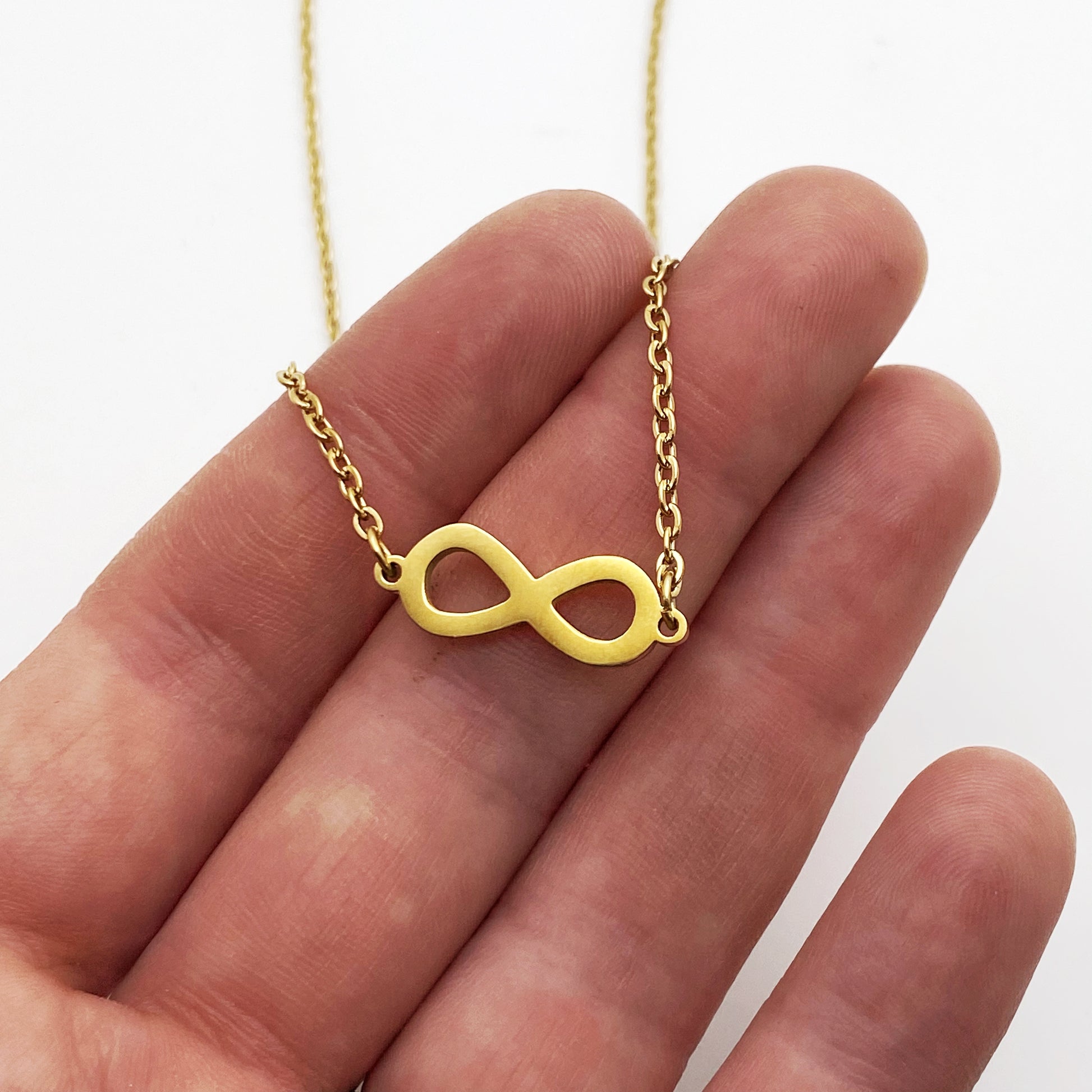 Infinity, Dainty Pendant Necklace, Layering Necklace, Stainless