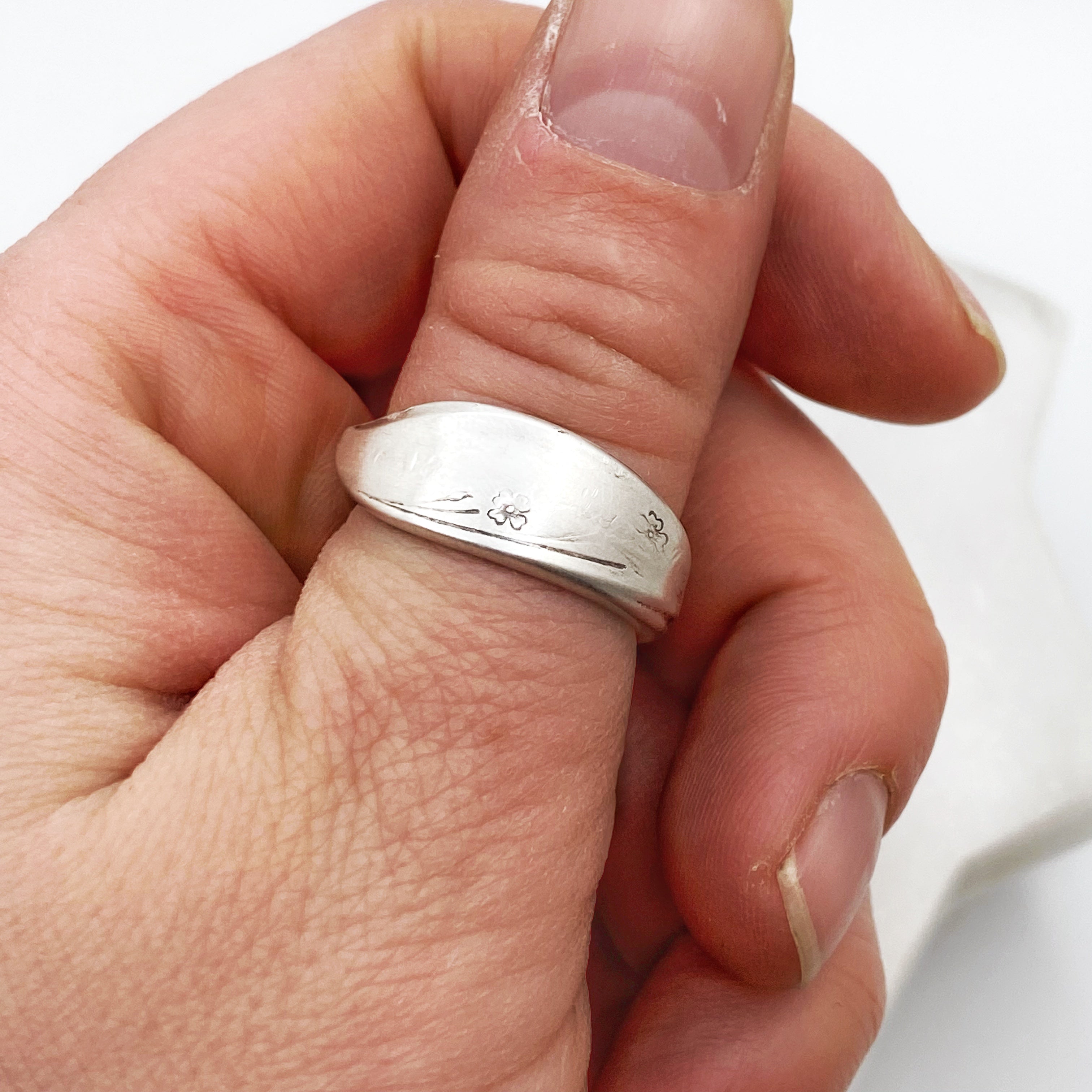 Tiny Springtime 1957, Custom Size, Demi Spoon Ring, Vintage Spoon Ring ...