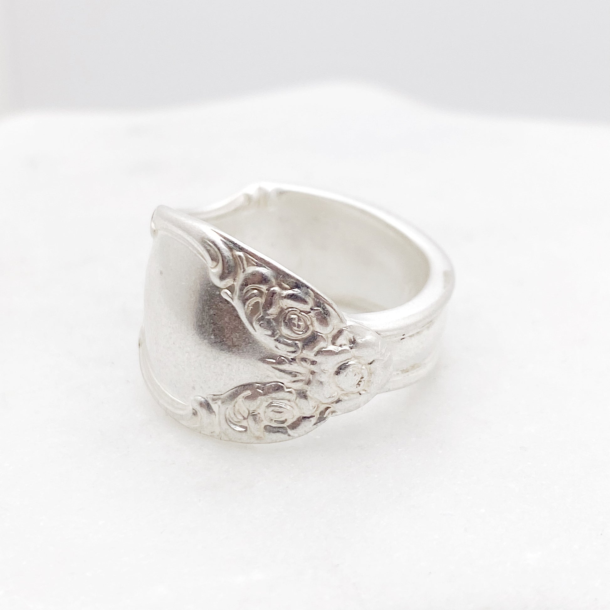 Silvery Mist 1955, Custom Size Spoon Ring, Vintage Silverware Ring Rings callistafaye   