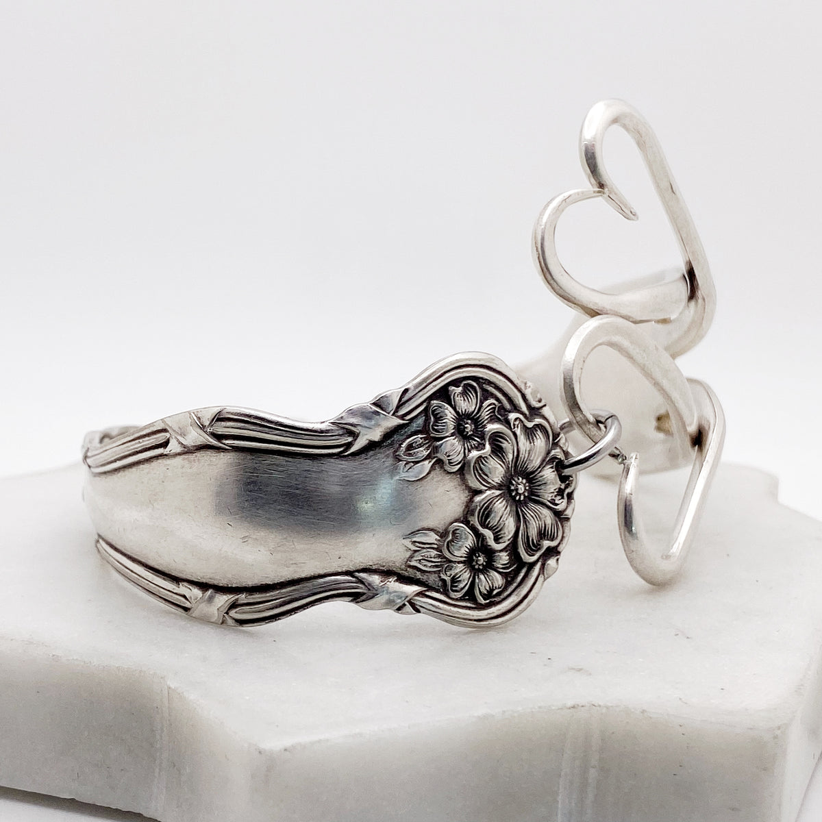 Arbutus 1908, RARE Antique Full Curly Fork Bracelet, Antique Spoon Handle, Vintage Spoon Bracelet Bracelets callistafaye