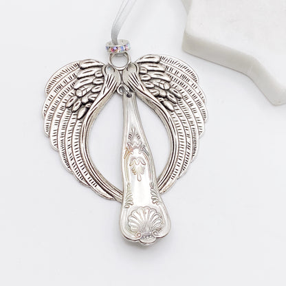 Large Angel Ornament, Kings 1977, Hand Stamped Vintage Spoon Ornament Ornaments callistafaye   