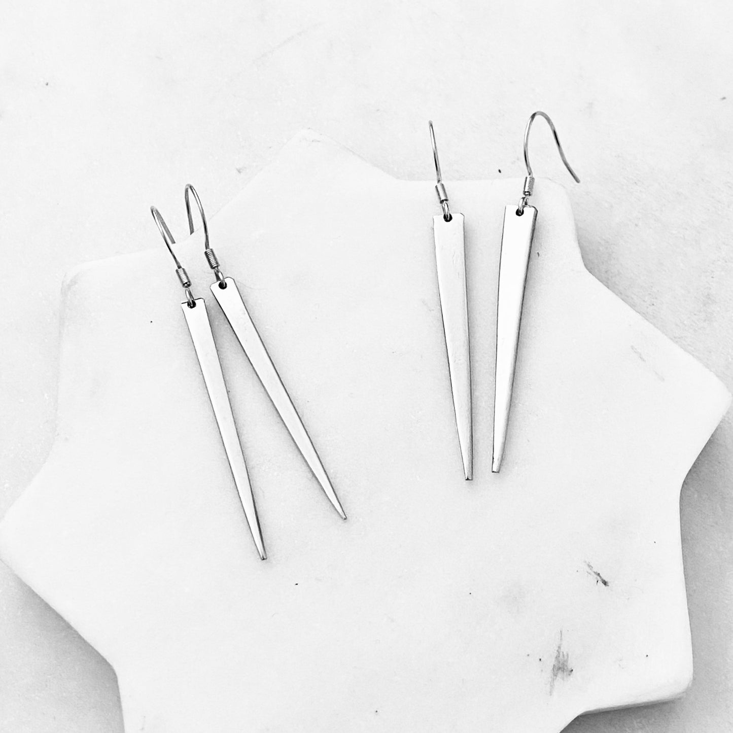 Silver Fork Tine Drop Earrings, Reclaimed Silverware Earrings, Vintage Fork Jewelry
