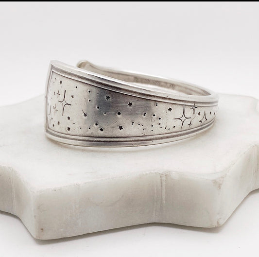 Starry Night, Pacific 1920, Oneida Hotel, Cocktail Fork Cuff Bracelet, Vintage Seafood Fork Bracelet Bracelets callistafaye