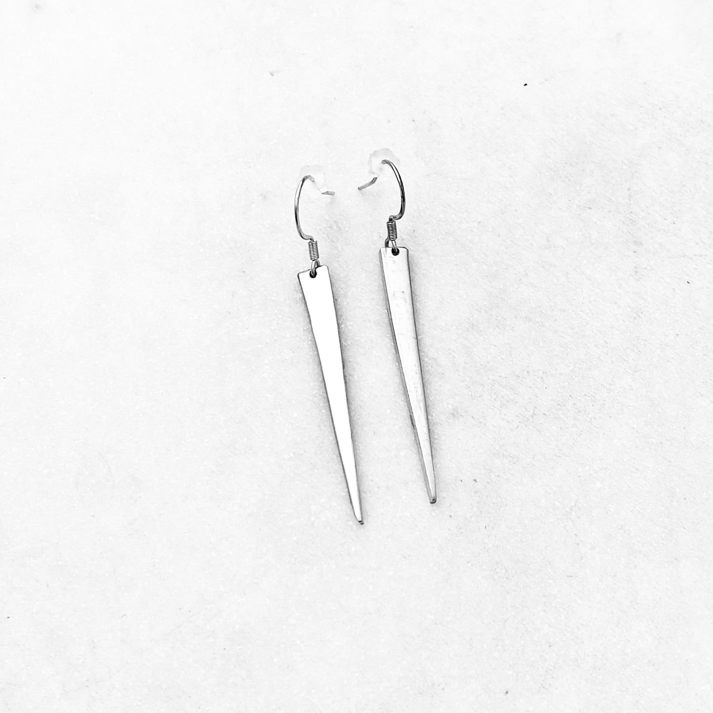Silver Fork Tine Drop Earrings, Reclaimed Silverware Earrings, Vintage Fork Jewelry